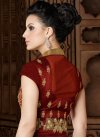 Cream and Red Designer Kameez Style Lehenga For Party - 2